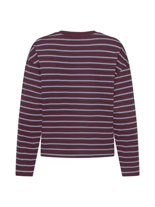 T-Shirt Manches Longues Marron/Bleu Femme Only Happy 2