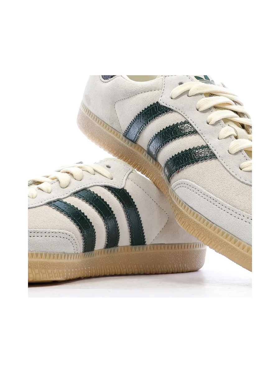 Baskets Écru/Vert Femme Adidas Samba 8
