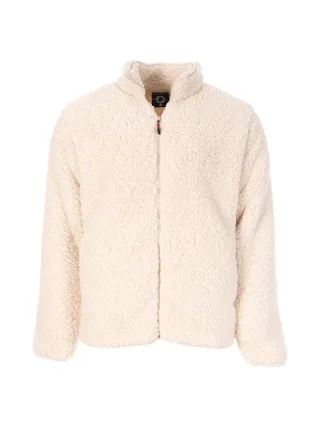 Veste Sherpa Écru Homme Paname Brothers Full Zip 1