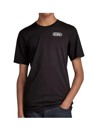 T-shirt Noir Homme G-Star Rew Back 1