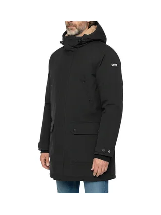 Parkas Noir Homme Schott Parka Fixe Doublee Sherpa 1