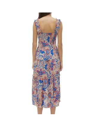 Robe Bleu/Beige/Rose Femme Vero Moda Menny 2