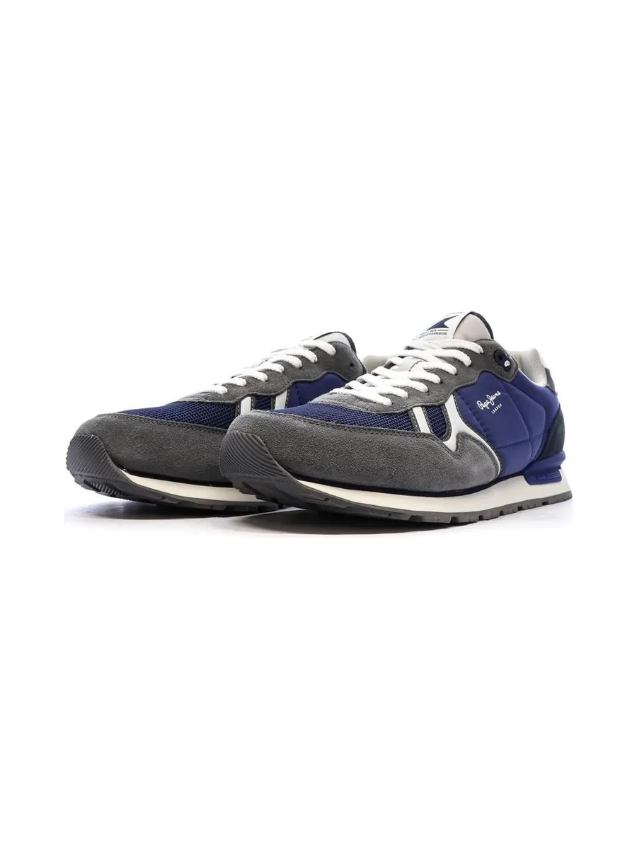 Baskets Gris/Bleu Homme Pepe Jeans Brit Mixt 7