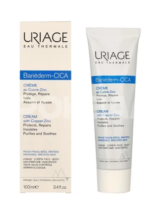 Uriage Bariederm Repairing Cica-Cream 100ml - With Copper-Zinc 1
