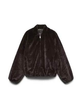 Veste Fausse Fourrure Marron Femme Vero Moda Jaliga 3