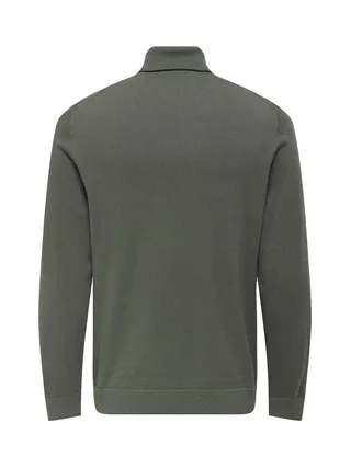 Pull Col roulé Gris Homme Only & Sons Reg 12 2