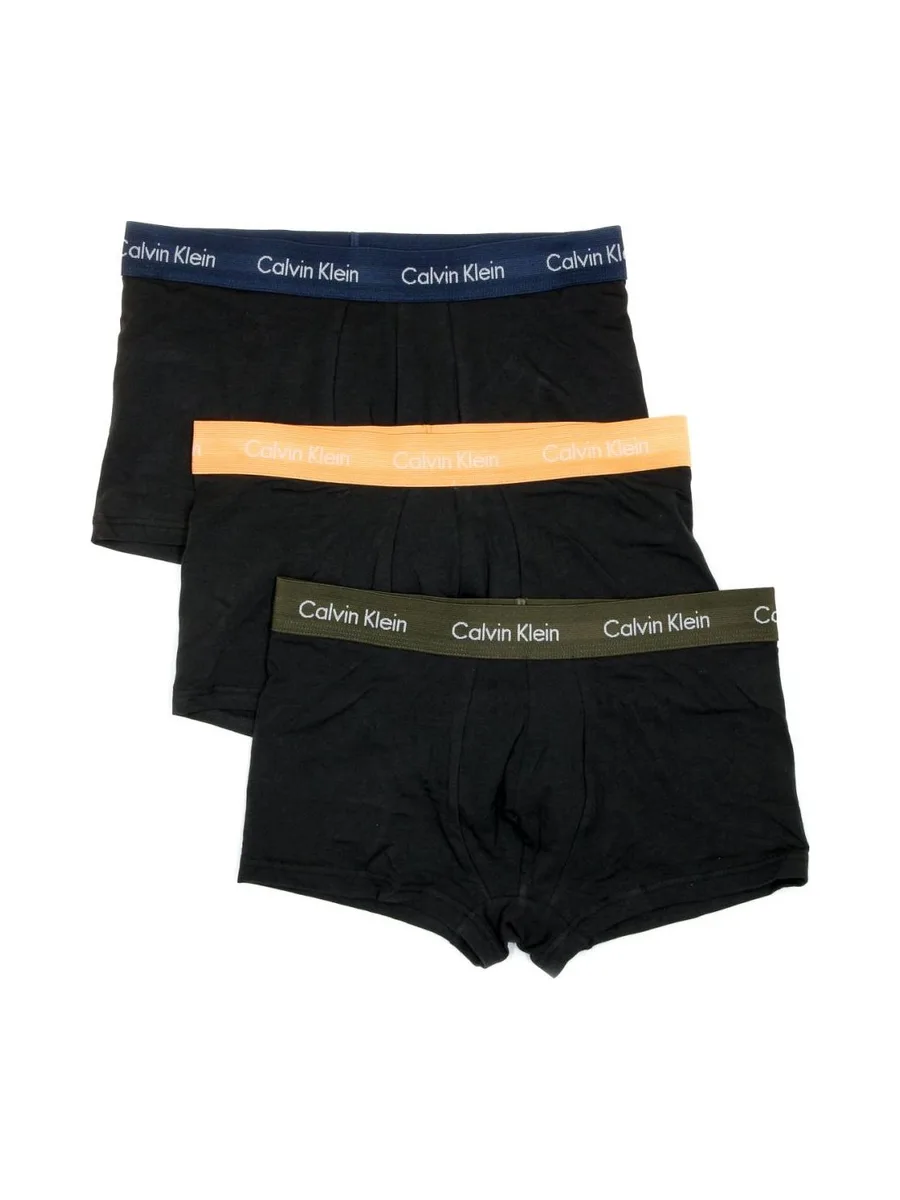 x3 Boxers Noirs Homme Calvin Klein Low Rise Trunk 1