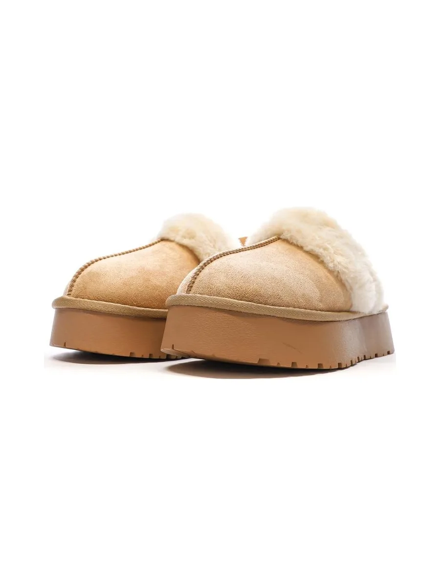 Sabots fourrés à élastique Beige Femme Xti Microfiber 7