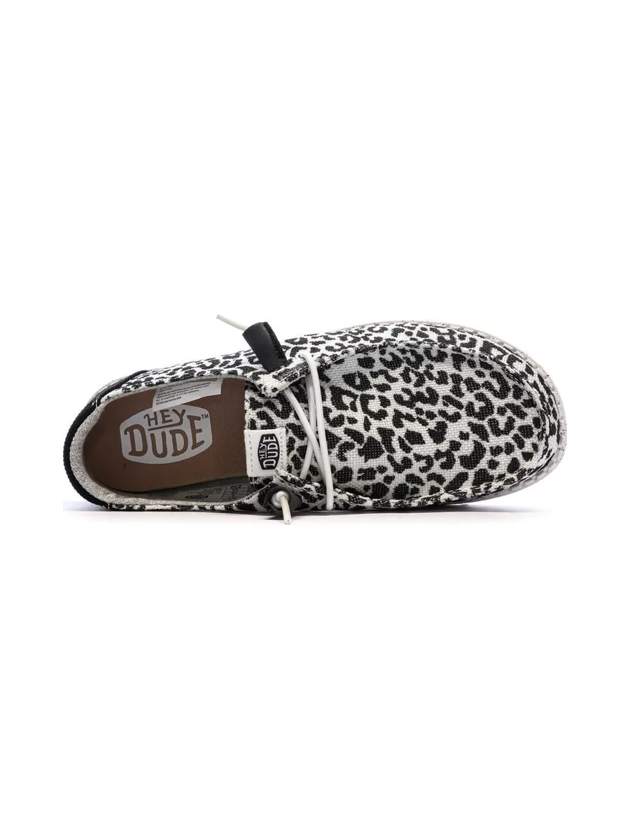 Chaussures Noir/Blanc Femme Hey Dude Blackgrey 5
