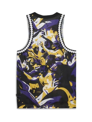 Débardeur Violet/Jaune Homme Puma Rival Rage Aop Mesh 1