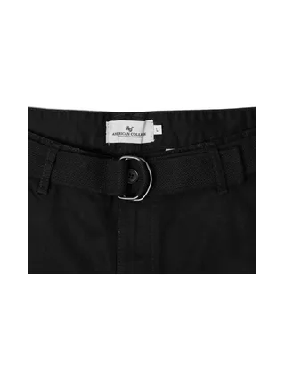Short Noir Homme American College Chino 3
