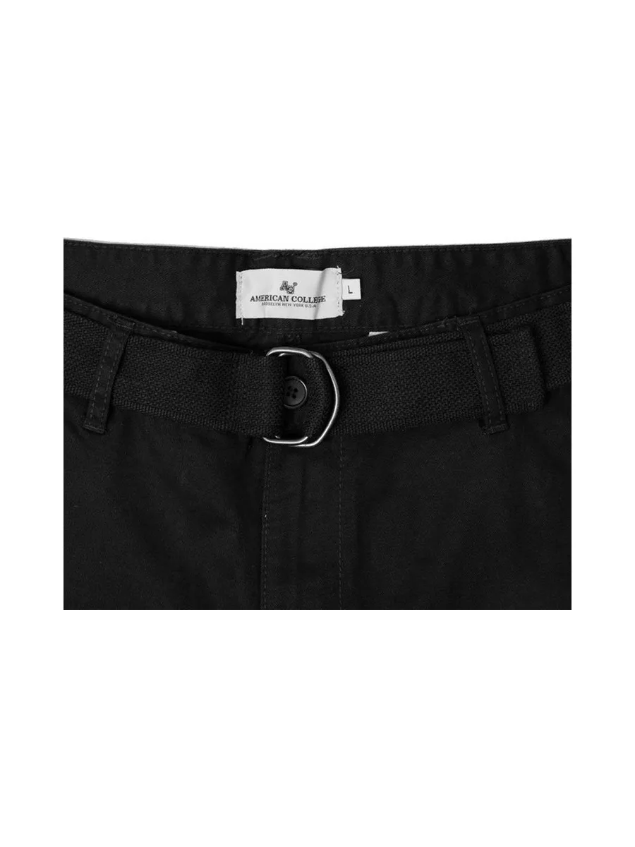 Short Noir Homme American College Chino 4