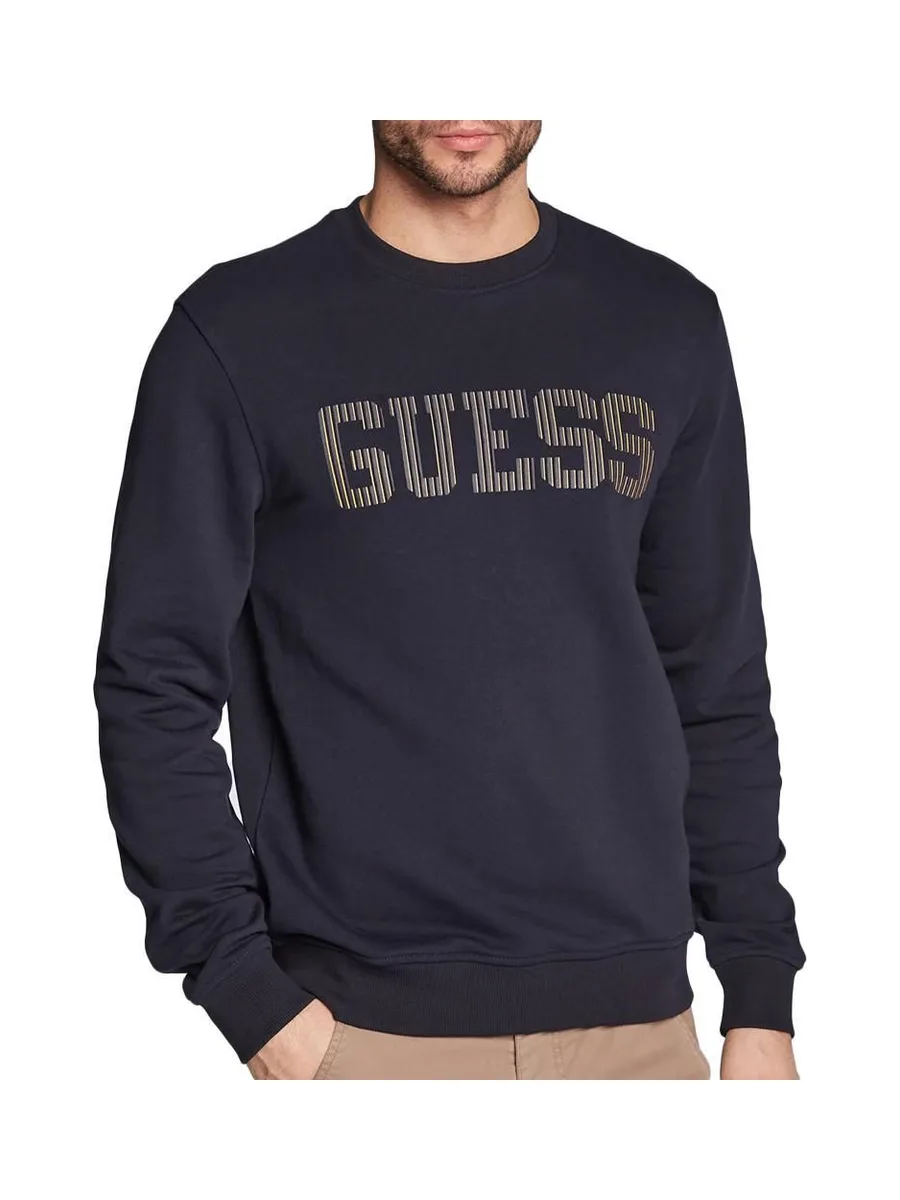Sweat Marine Homme Guess Beau Cn Fleece 2