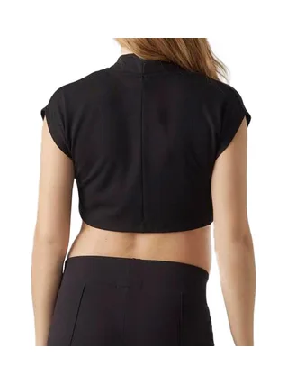 Top Noir Femme Mamalicious Luna Cropped Blazer 2