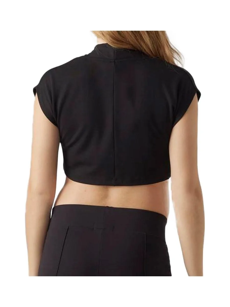 Top Noir Femme Mamalicious Luna Cropped Blazer 2