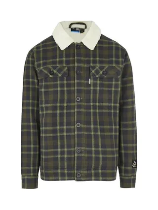 Veste à carreaux kaki Homme O'Neill Fleece Lined 1