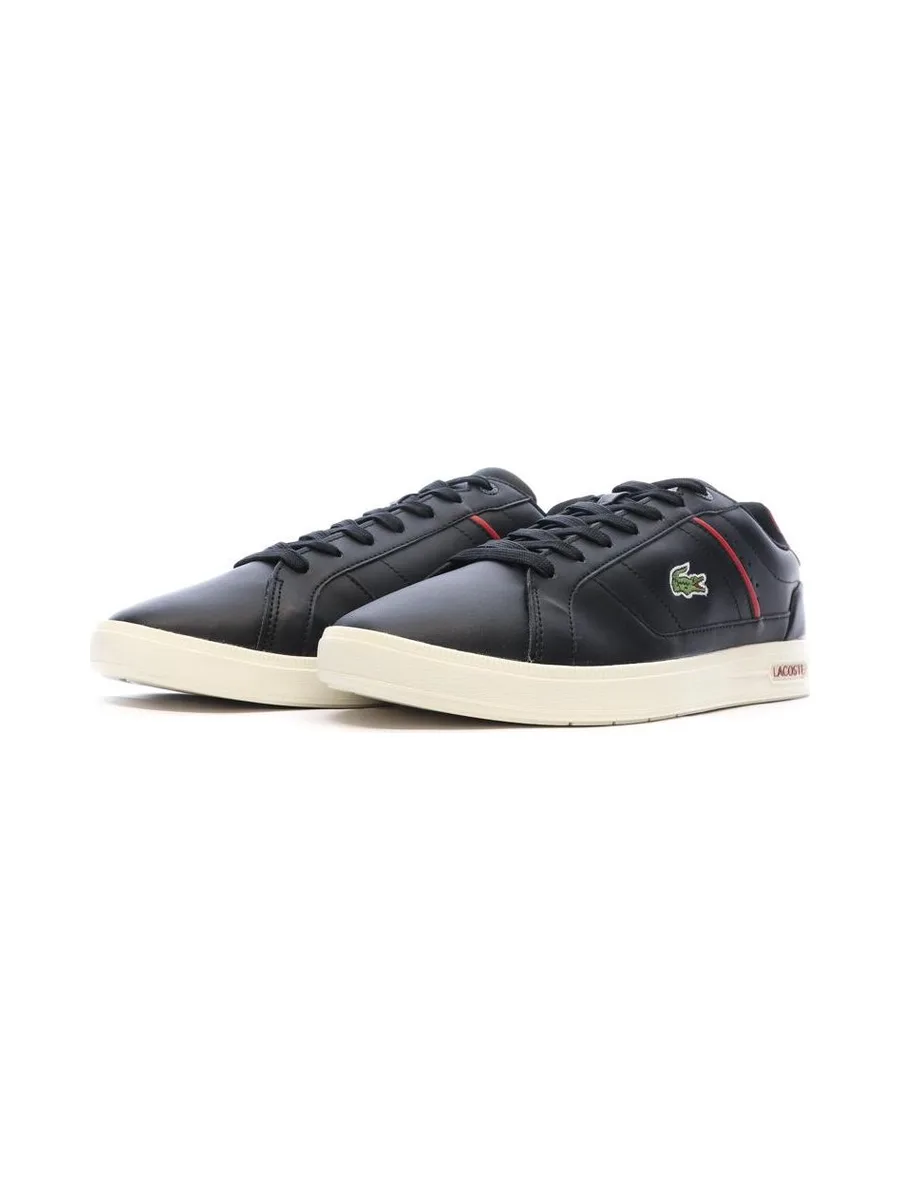 Baskets Noires/Rouges Homme Lacoste Court 7