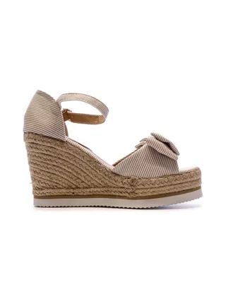 Sandales Compensées Beige Femme Beppi 2