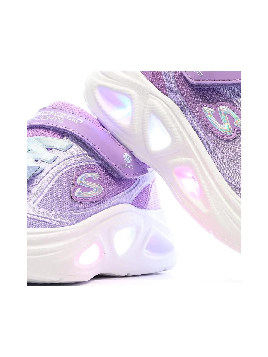 Baskets Mauves Clairs Fille Skechers Sola Glow 7