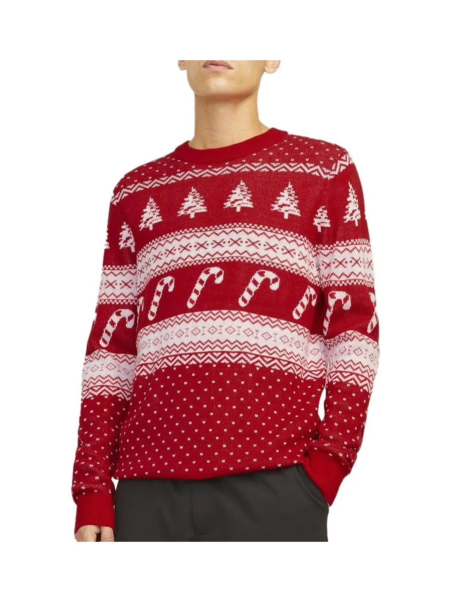 Pull de Noël Rouge Homme Jack & Jones Gabriel 1