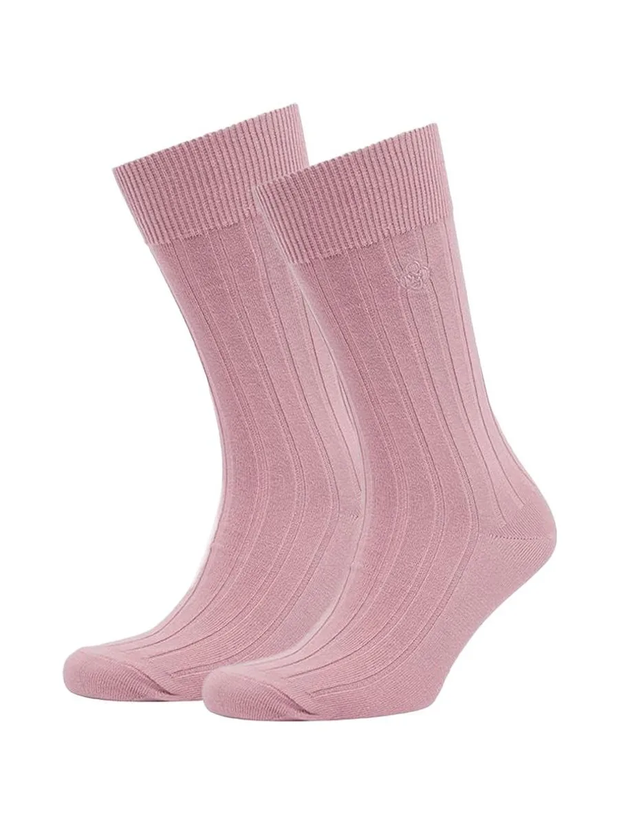 x1 Paire de Chaussettes Rose Homme SUPERDRY Core Rib Sock 2