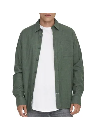 Chemise Verte Homme Only & Sons Road Life 1