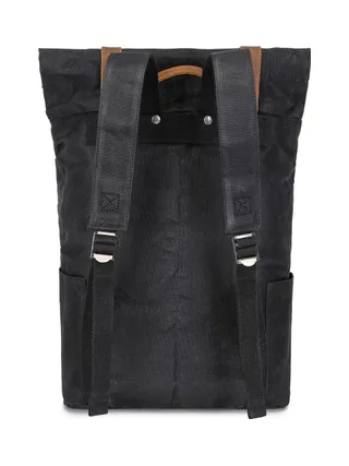JACK - Sac à dos en cuir véritable et toile enduite - Bleu 28
