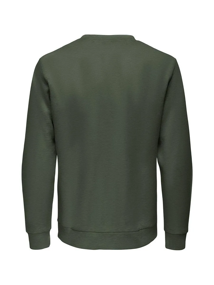 Sweat Vert Foncé Homme Only & Sons Chase 3