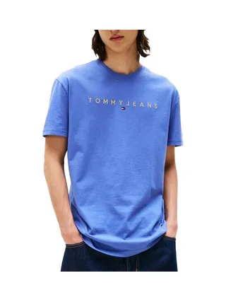 T-Shirt Bleu Homme Tommy Hilfiger Reg Linears 1