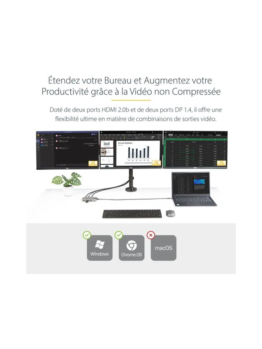USB-C Triple-Monitor Multiport Adapter 10