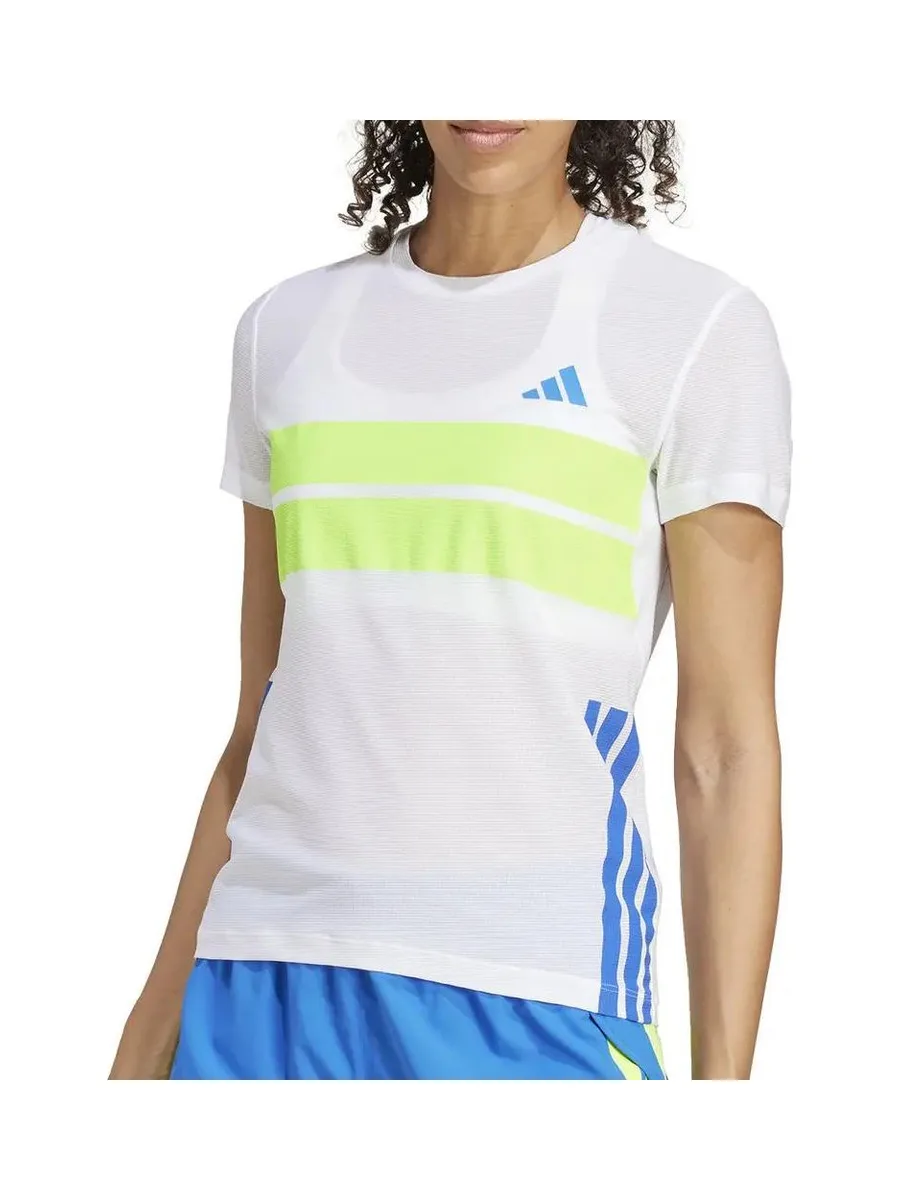 T-Shirt Blanc Femme Adidas JD7327 1