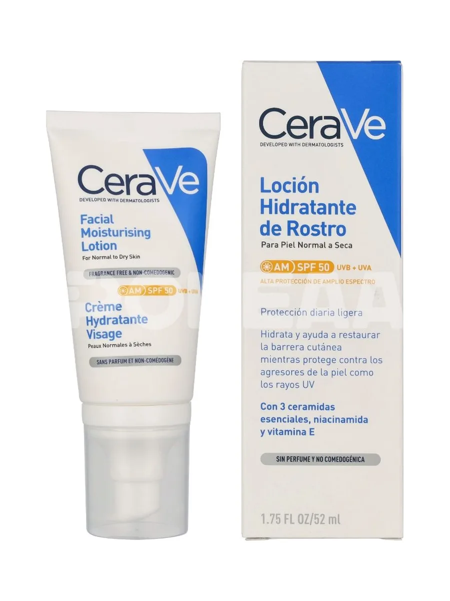 CeraVe Facial Moisturising Lotion SPF50 52ml - For Normal To Dry Skin 1
