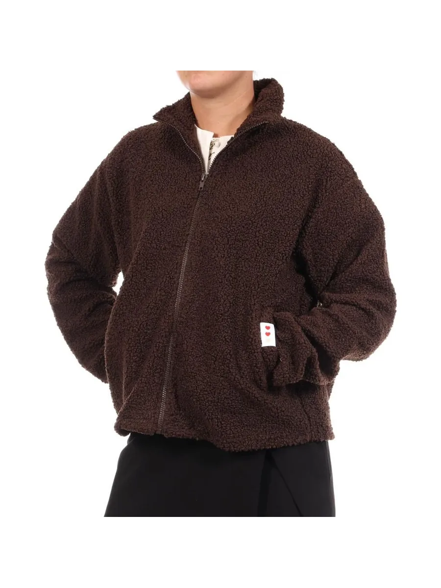 Sweat Marron Femme Pieces Pckatty 2