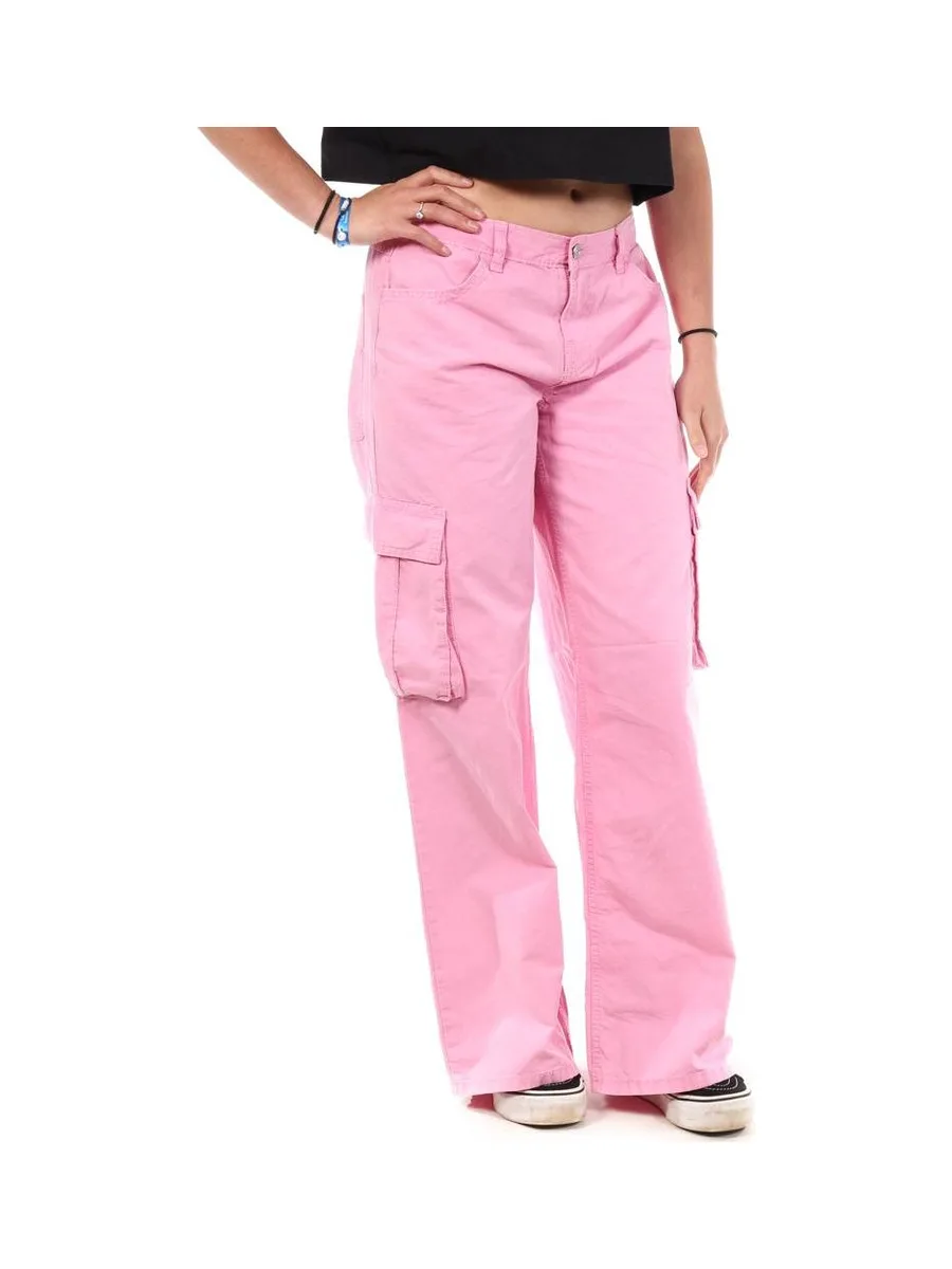 Pantalon Cargo Rose Femme Jennyfer PLOUF 1