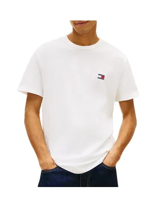 T-shirt Blanc Homme Tommy Jeans Reg Badge DM0DM20322 1