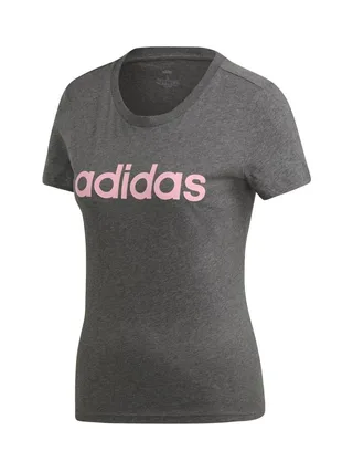 T-Shirt Gris/Rose Femme Adidas DX2546 2
