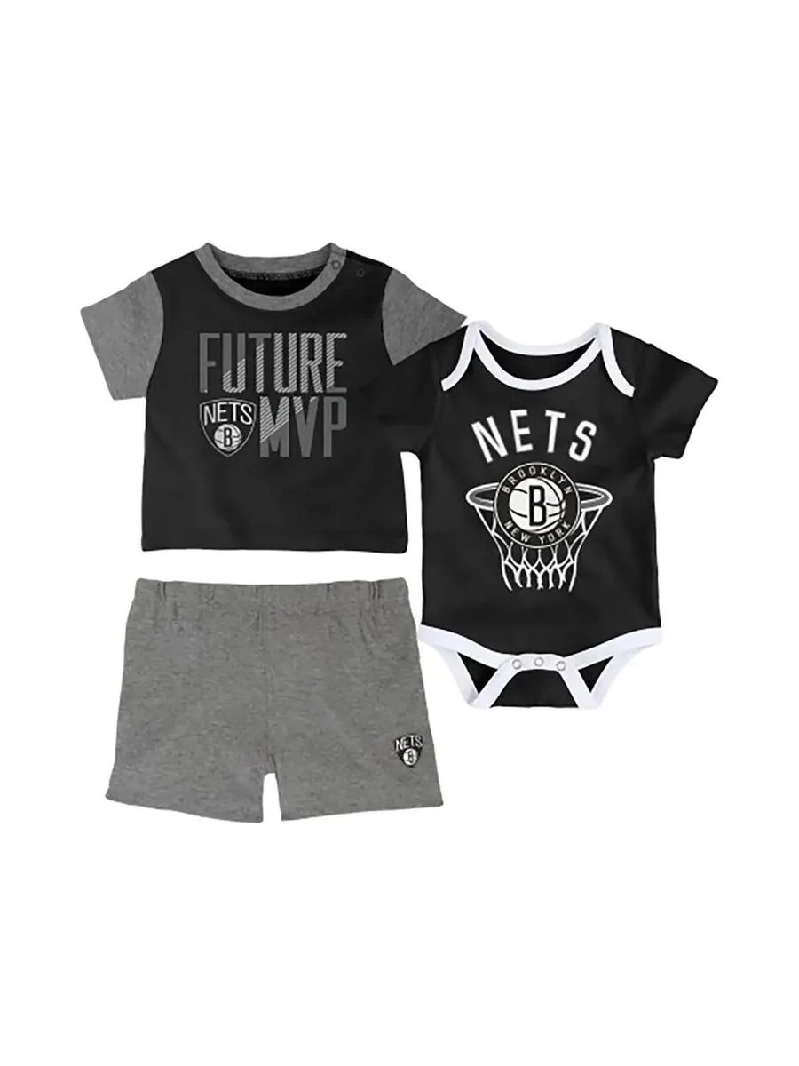 Ensemble Noir/Gris Bébé Brooklyn Nets NBA 2