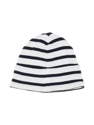 Bonnet à Rayure Blanc/Marine Garçon Bébé Elle est ou la mer Mousqua 2