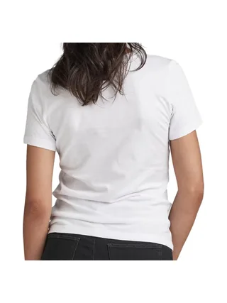 T-shirt Blanc Femme G-Star Raw Anglaise Graphic Raw 2