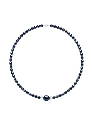 Collier Perles de Culture d'Eau Douce Baroques 11-12 mm — Argent 925 Millièmes Rhodié — 42 cm 1
