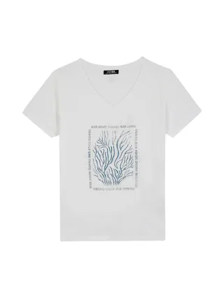 T-Shirt Blanc Femme TBS SEVKITEE 1