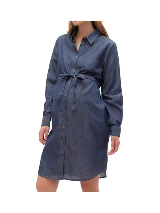 Robe de Grossesse Bleu Femme Mamalicious Natalia 1