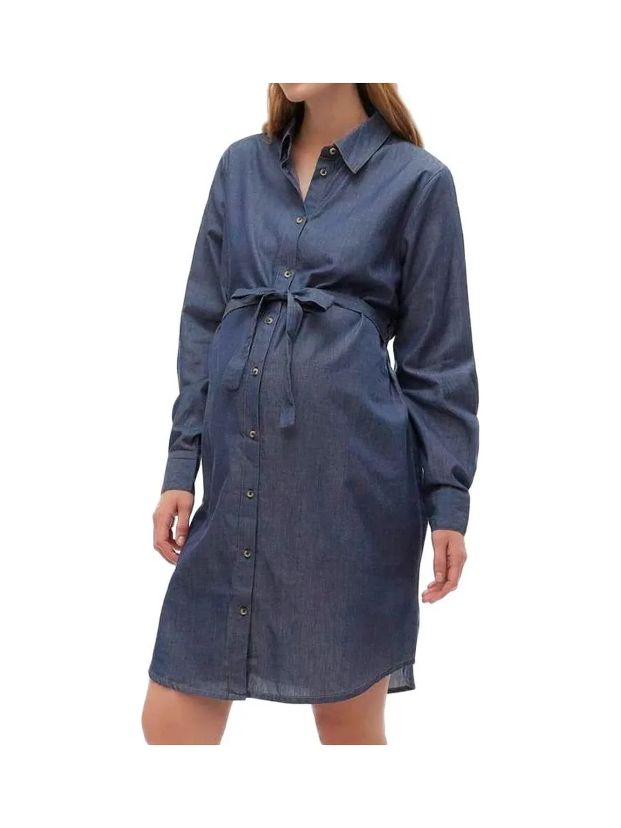 Robe de Grossesse Bleu Femme Mamalicious Natalia 2