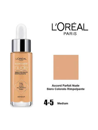 Sérum Teinté Repulpant L'Oréal Paris Accord Parfait Nude 4-5 Medium 2