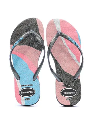 Tongs Noir/Rose Femme Havaianas Slim Palette Glow 3