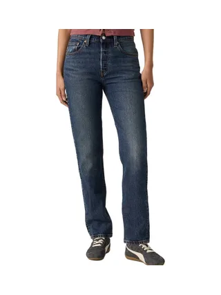 Jean 501 Bleu Foncé Femme Levi's Original 12501 1