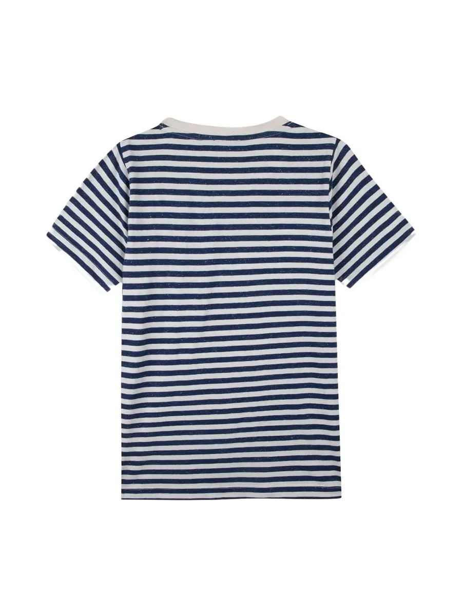T-Shirt Marine/Blanc Femme TBS Encre 3