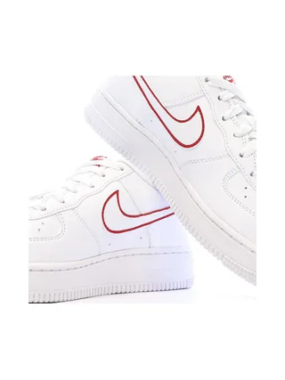 Baskets Blanche/Rouges Garçon Nike Air Force 1 7