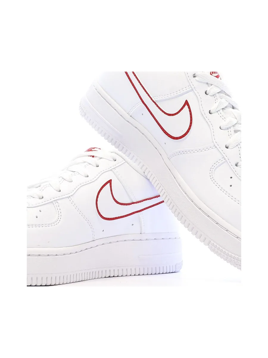 Baskets Blanche/Rouges Garçon Nike Air Force 1 8
