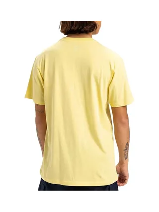 T-shirt Jaune Homme Quiksilver Retro Fade Yem 2